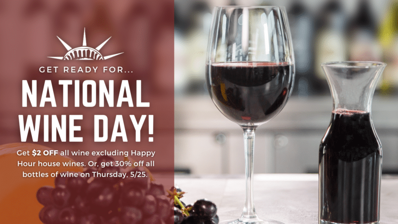 National Wine Day Parrys Pizza All Locations 0674