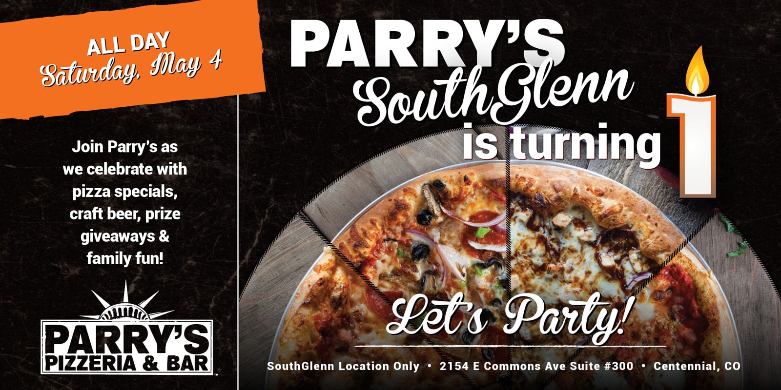 Parrys In Southglenns 1 Year Celebration Parrys Pizzeria 3749