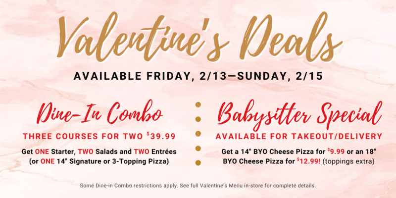Parry's Valentine's Deals